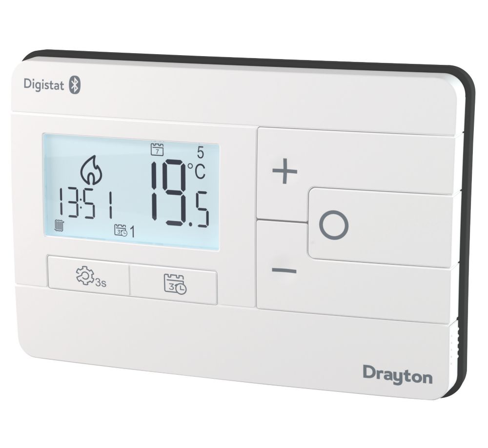 Image of Drayton Digistat 1-Channel Wired Universal Thermostat with Optional App Control 