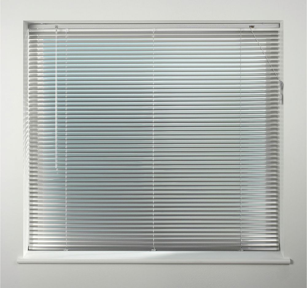 Image of Universal Aluminium Venetian Non-Blackout Blind Silver 1650mm x 1600mm Drop 
