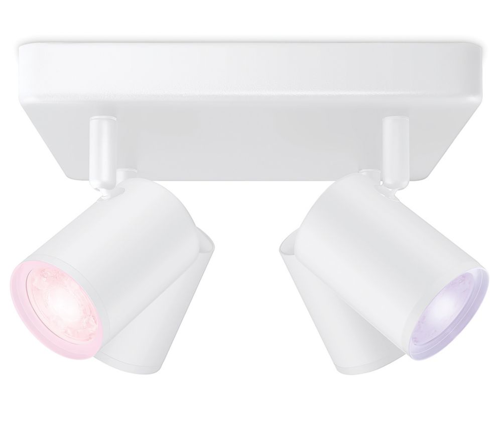 Image of WiZ Imageo RGB & White LED Wifi-Connected 4 Adjustable Spotlights White 20W 1380lm 