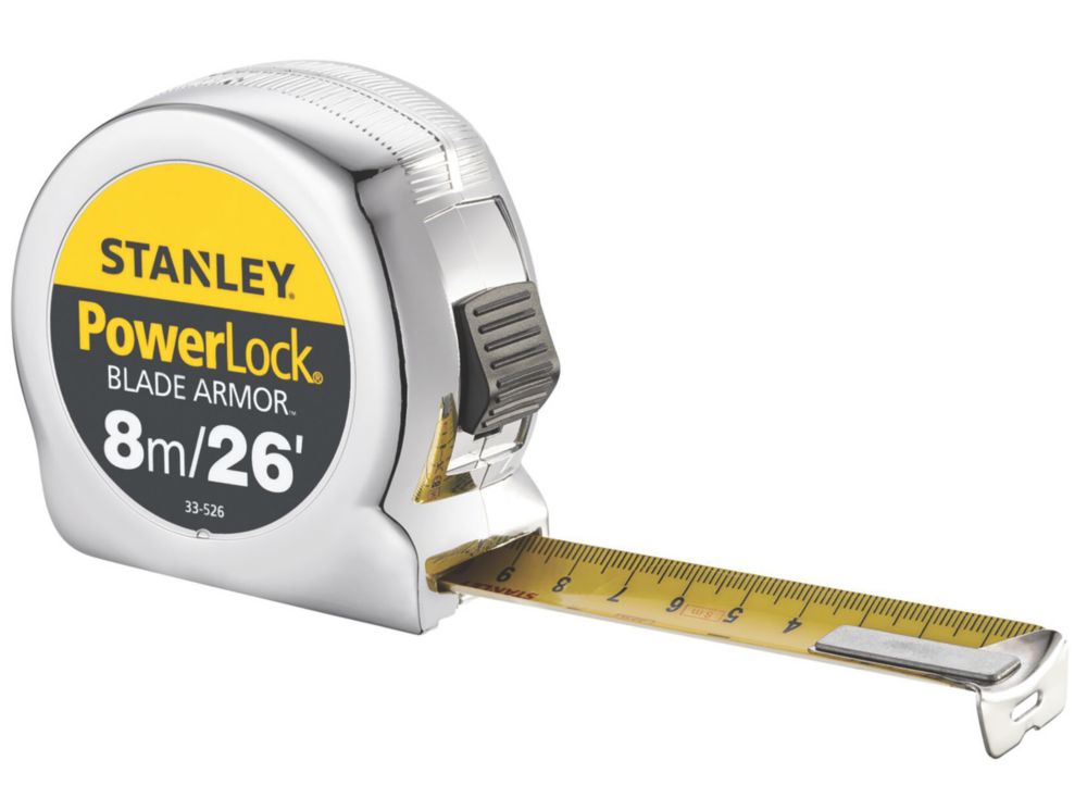 Image of Stanley Powerlock 8m Tape Measure 