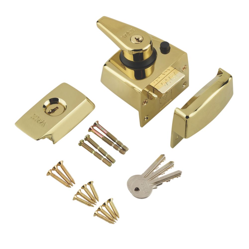 Image of ERA 1830-31 Double Locking Night Latch Brass 40mm Backset 