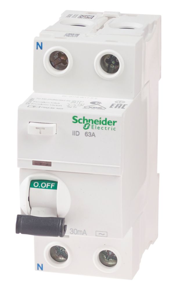 Image of Schneider Electric iKQ 63A 30mA DP Type AC RCD 