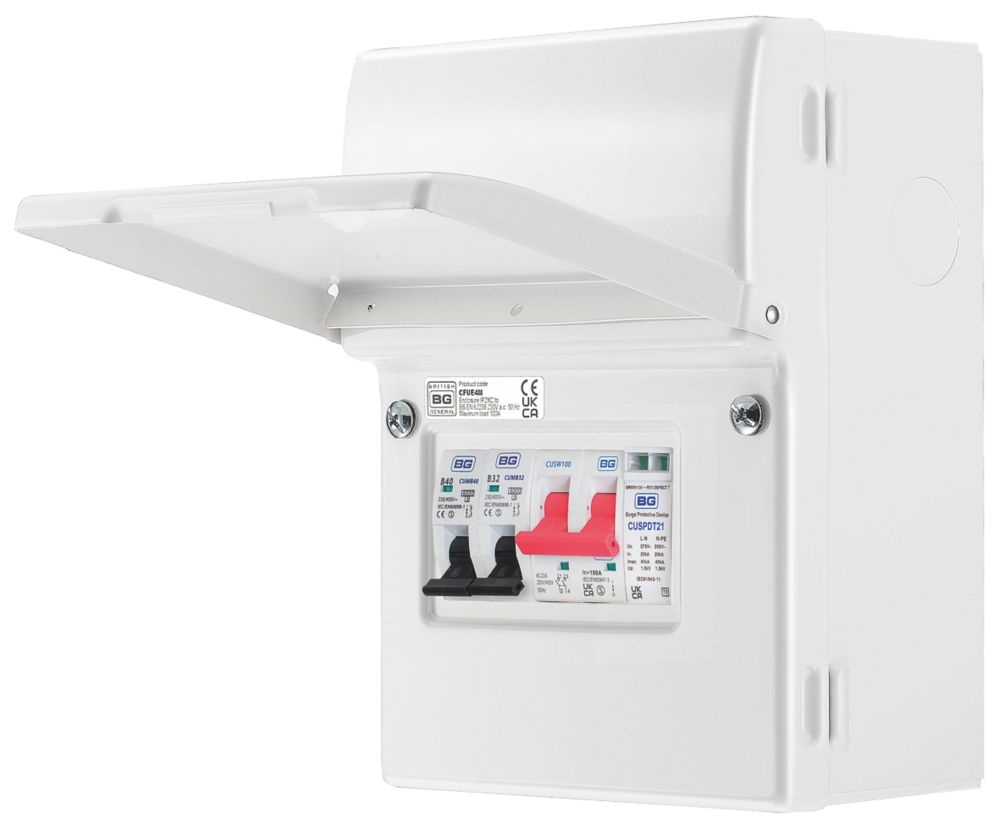 Image of British General Sync EV 5-Module 5-Way Populated EV Charger Consumer Unit with SPD 