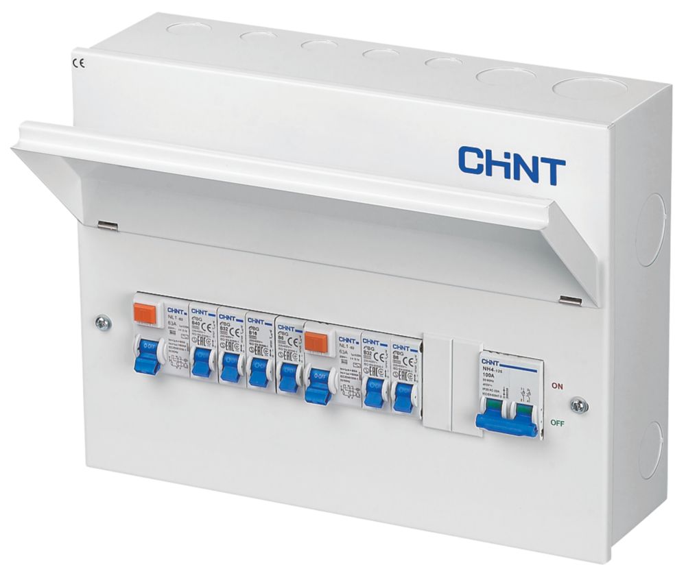 Image of Chint NX3 14-Module 6-Way Populated Dual RCD Consumer Unit 