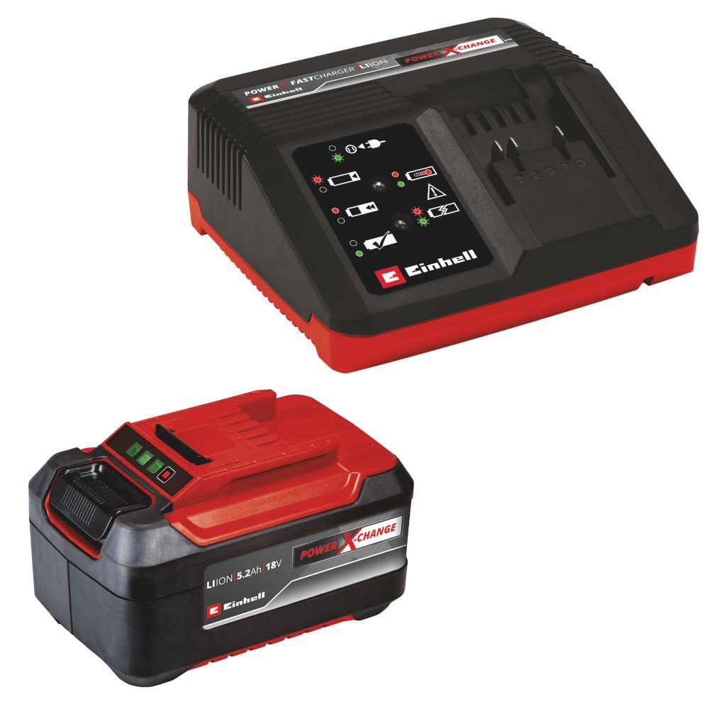 Image of Einhell 18V 5.2Ah Li-Ion Power X-Change Battery Starter Kit 
