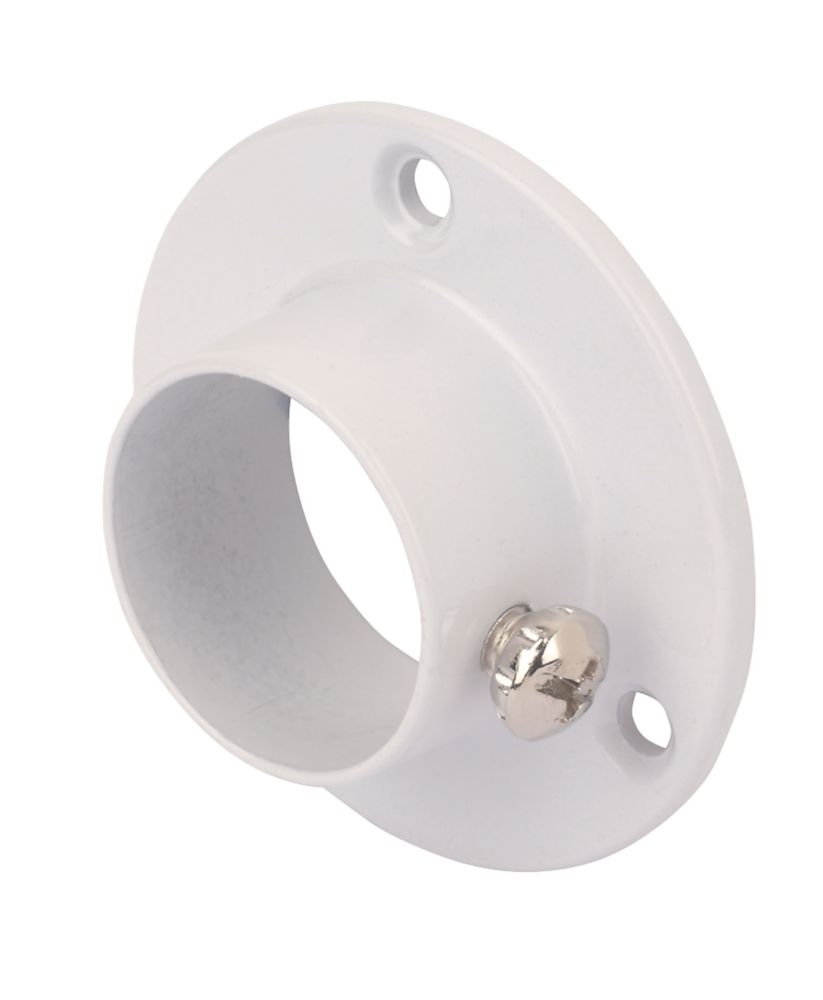 Image of Smith & Locke Rail End Sockets White 25mm 2 Pack 