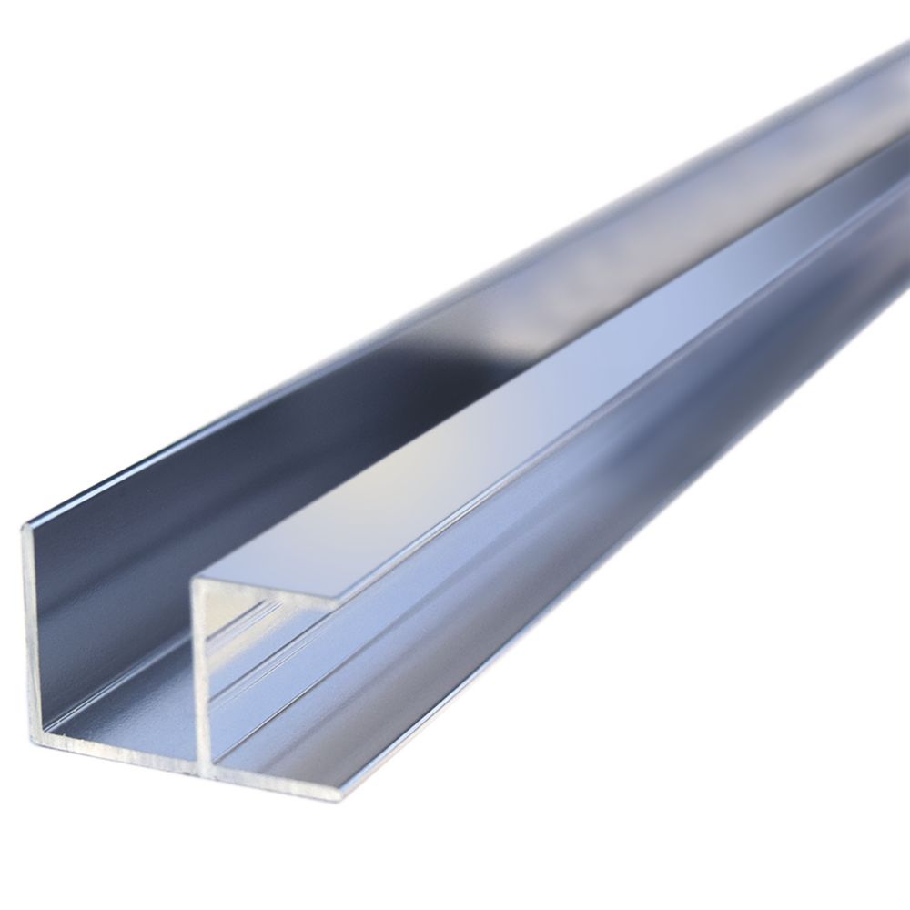 Image of Multipanel Type 100 Flush Corner Polished Aluminium 2450mm x 11mm 