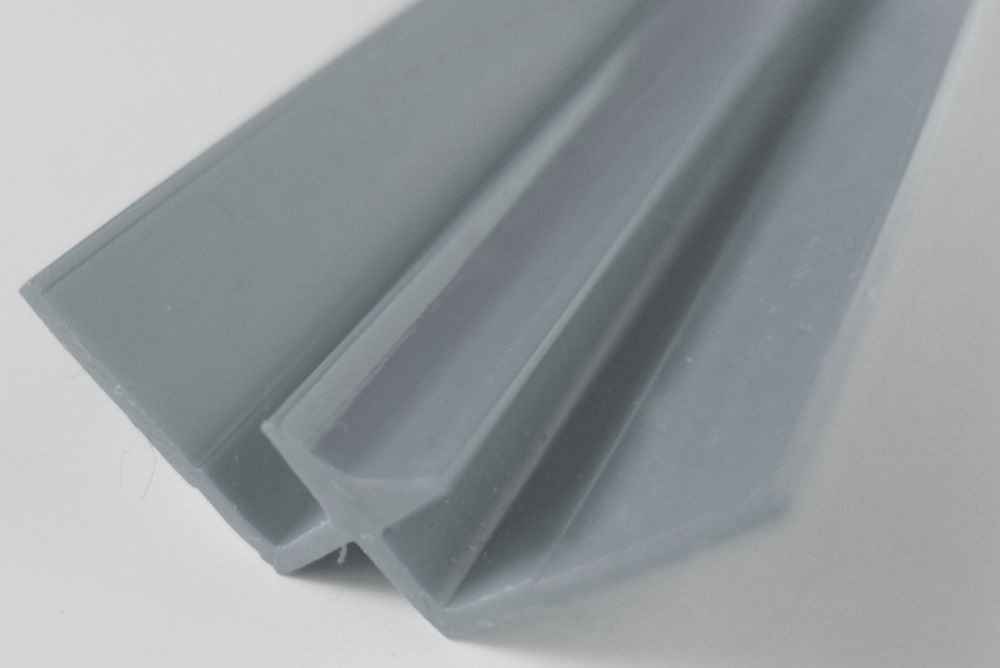 Image of Splashwall Internal Corner Matt Light Grey 2440mm x 4mm 