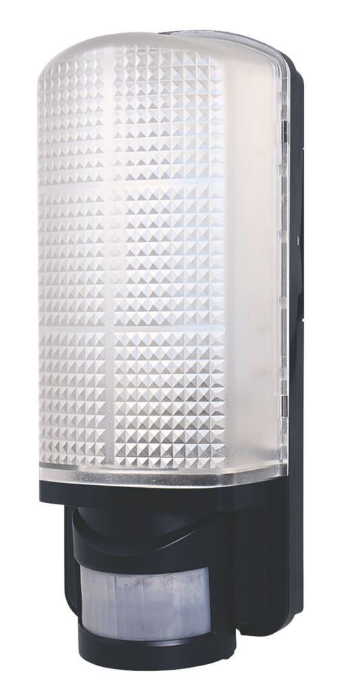 Image of LAP AR0506-2 Indoor & Outdoor Square LED Bulkhead With PIR Sensor Black 8W 670lm 