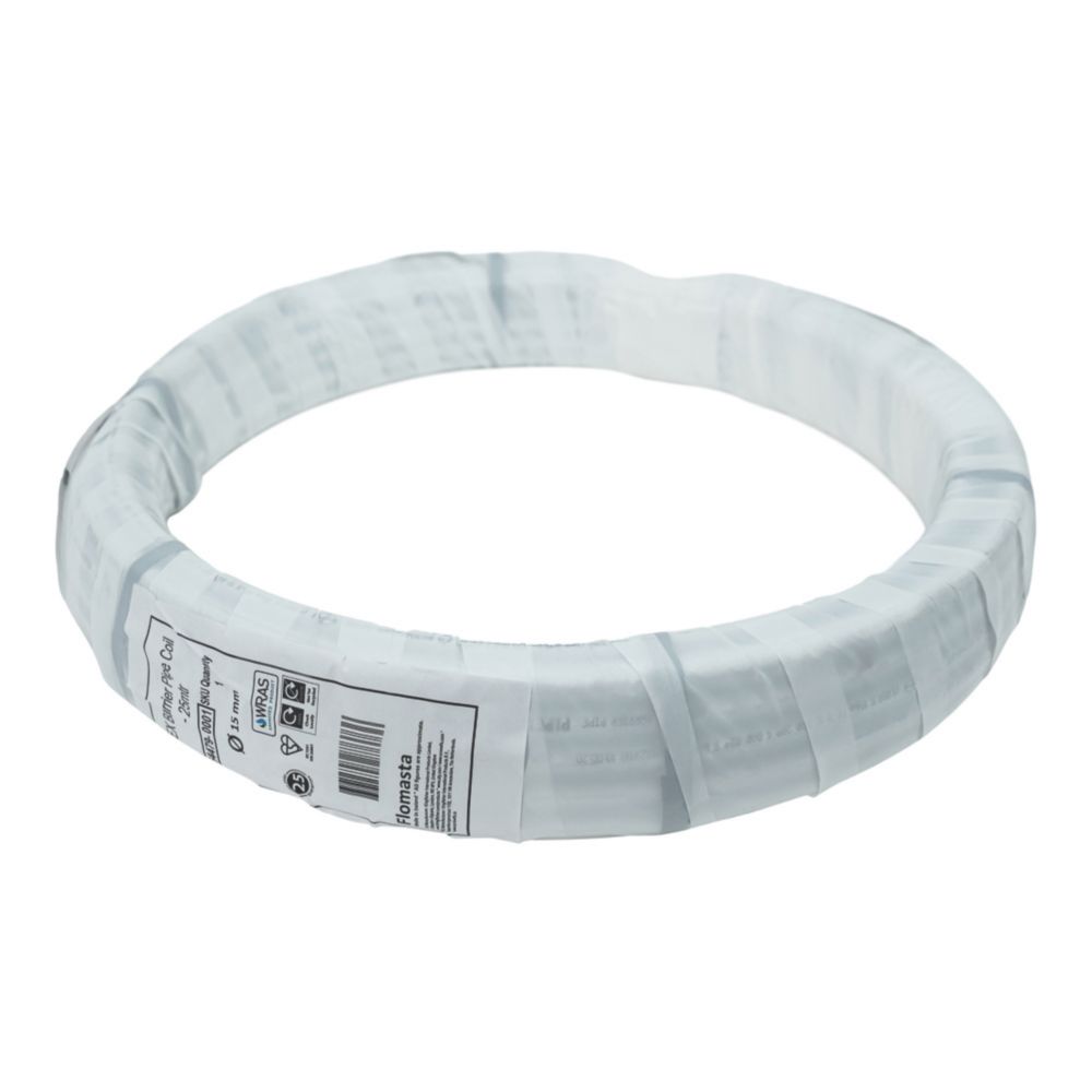 Image of FPX15B/25 Push-Fit PE-X Barrier Pipe - White 15mm x 25m White 