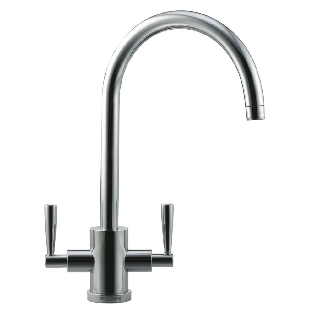 Image of Franke Olympus Dual-Lever Mono Mixer Kitchen Tap Silk Steel 