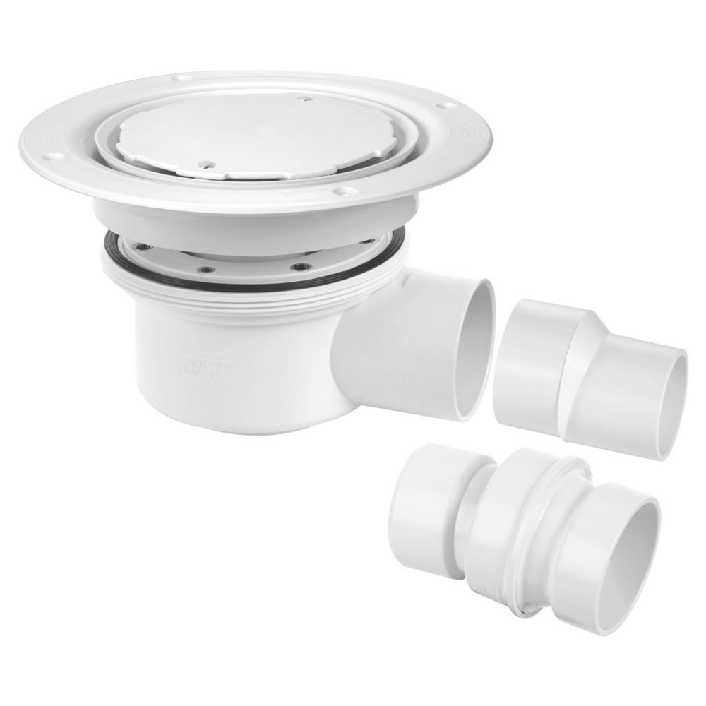 Image of McAlpine TSG52WH Trapped Shower Gully 50mm Water Seal 