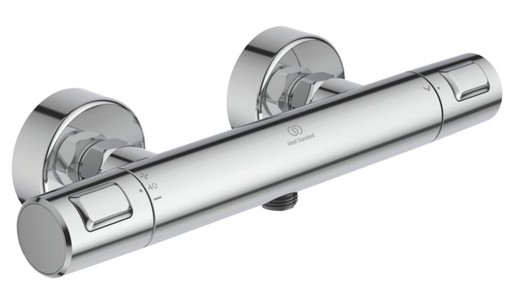 Image of Ideal Standard Ceratherm T25 Exposed Thermostatic Shower Mixer Valve Fixed Chrome 