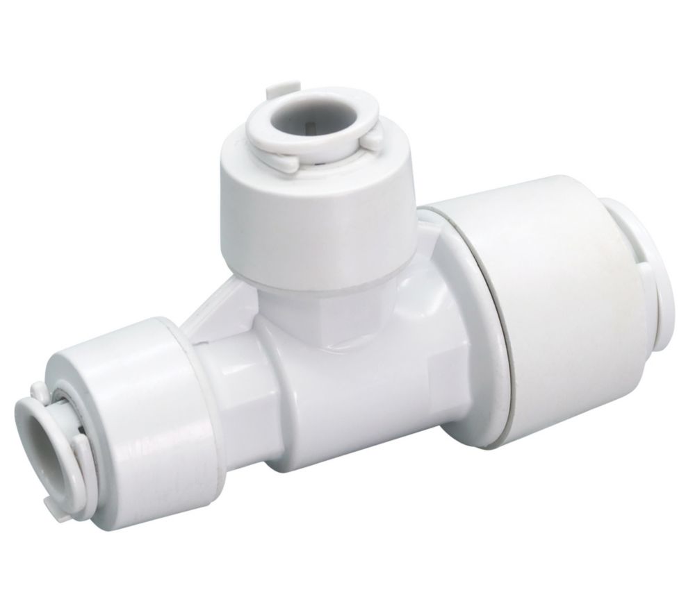 Image of FloPlast FloFit+ Plastic Push-Fit Reducing Tee 15mm x 10mm x 10mm 