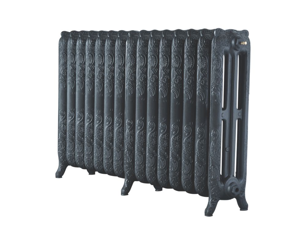 Image of Arroll Montmartre 3-Column Cast Iron Radiator 760mm x 1234mm Pewter 7370BTU 