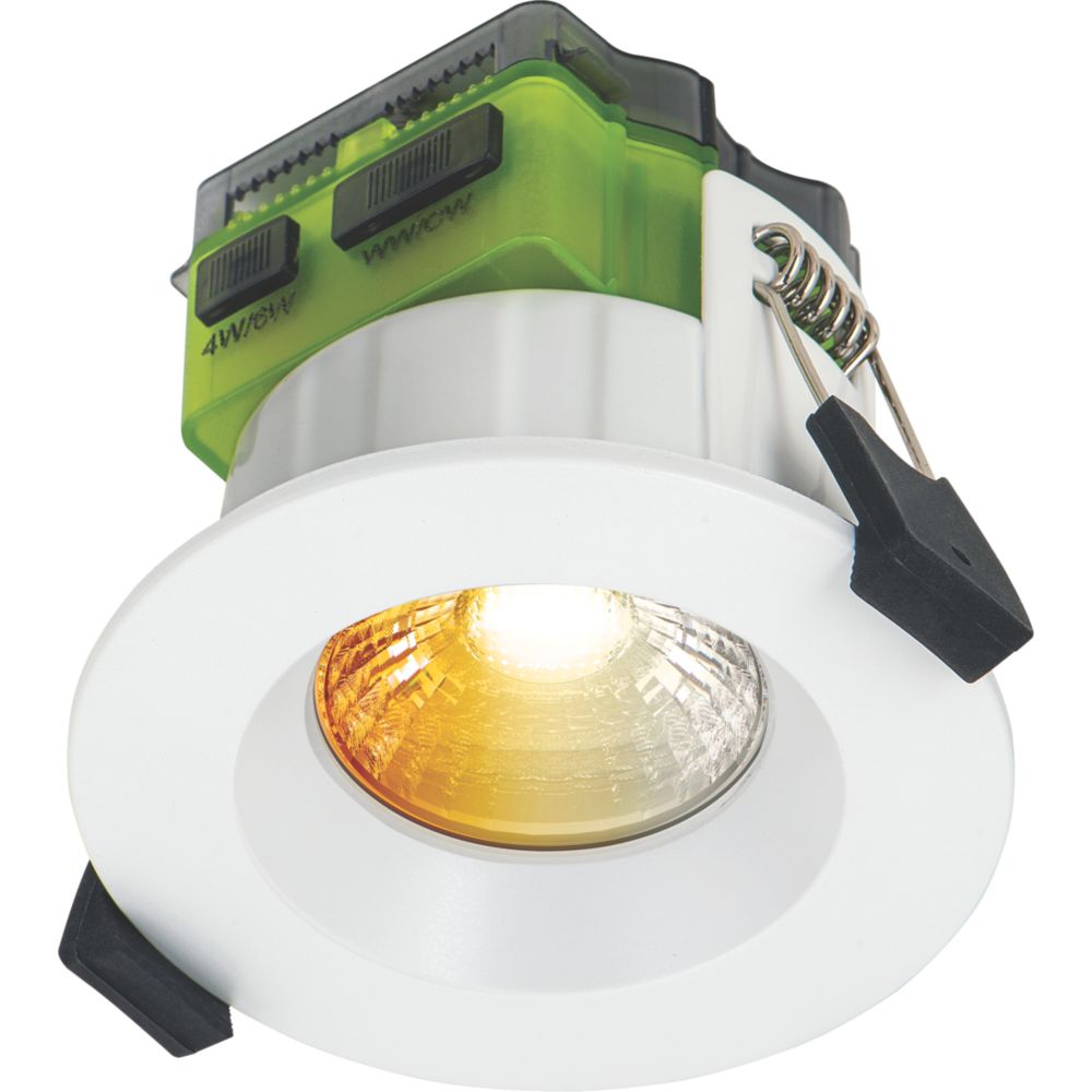 Image of Luceco FType Mk 2 Regressed Fixed Cylinder Fire Rated LED Downlight Dim to Warm & CCT White 4-6W 675/690lm 