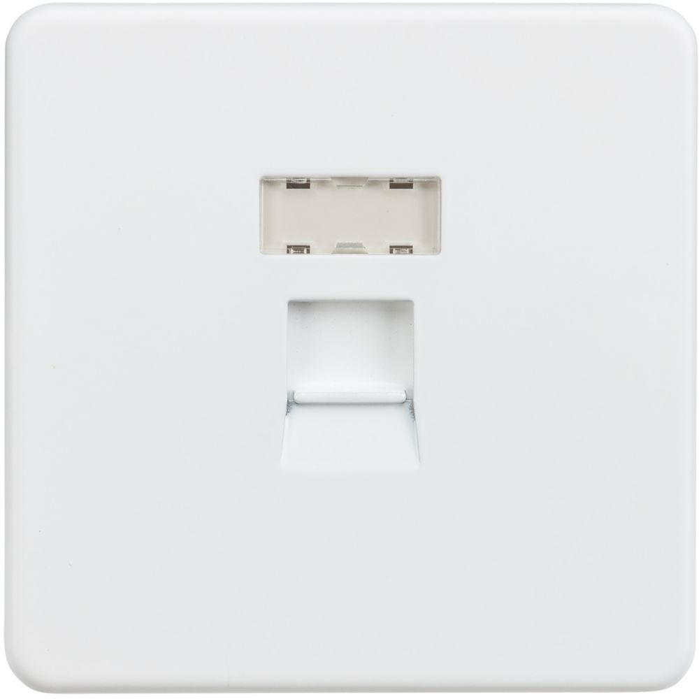 Image of Knightsbridge RJ45 Ethernet Socket Matt White 