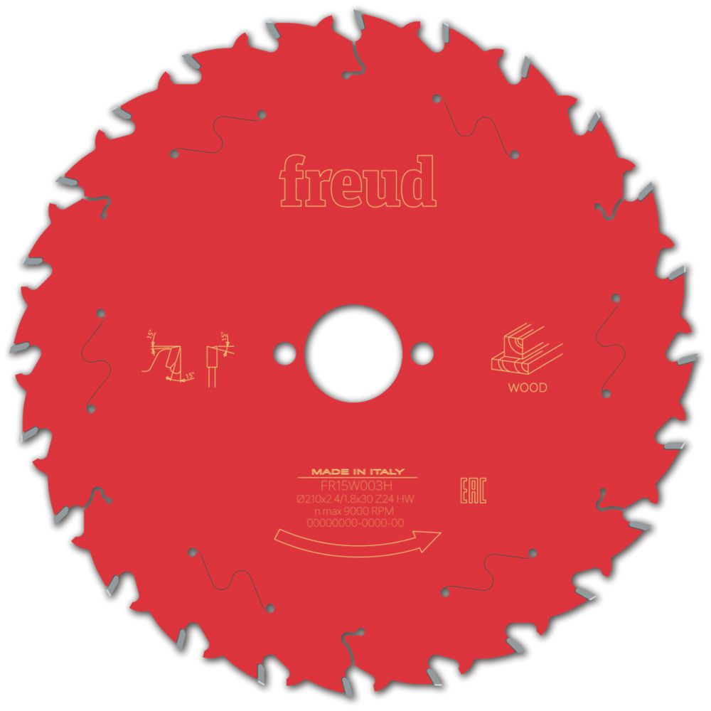 Image of Freud Wood Circular Saw Blade 210mm x 30mm 24T 