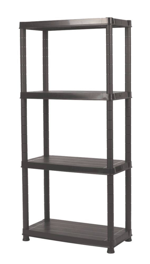 Image of 4-Tier Plastic Shelving 610mm x 305mm x 1300mm 