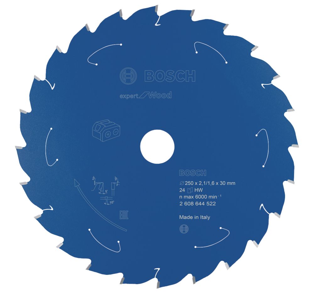 Image of Bosch Expert Wood Circular Saw Blade 250mm x 30mm 24T 