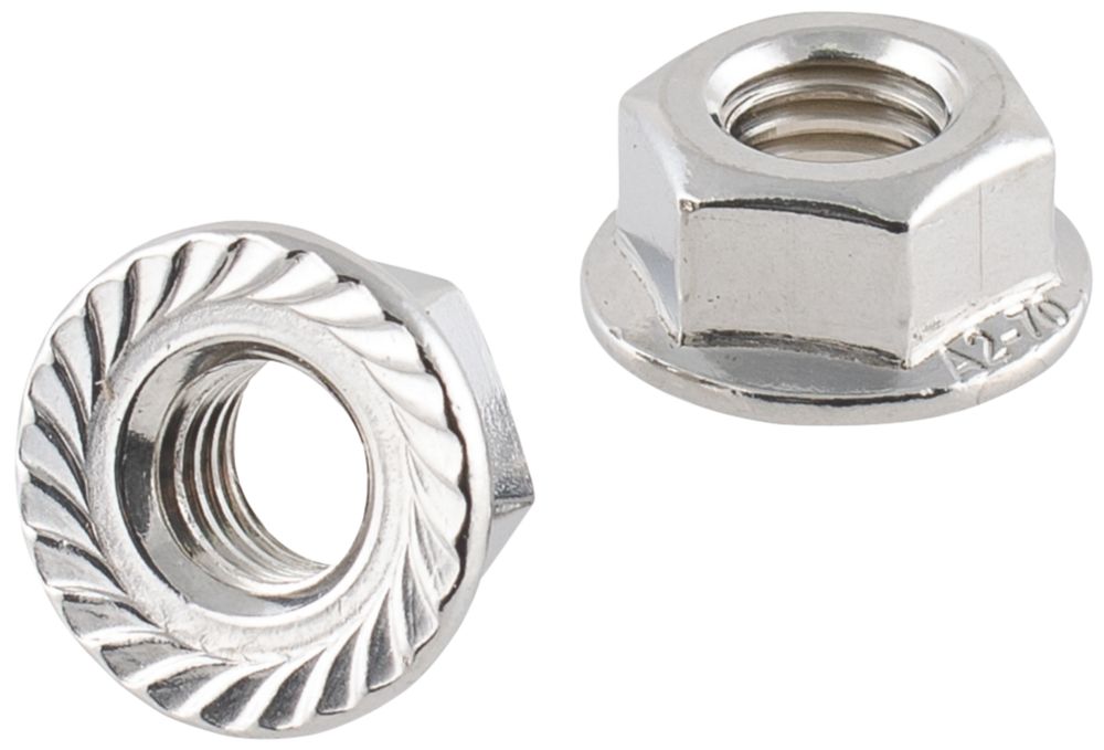 Image of Easyfix A2 Stainless Steel Flange Head Nuts M8 100 Pack 
