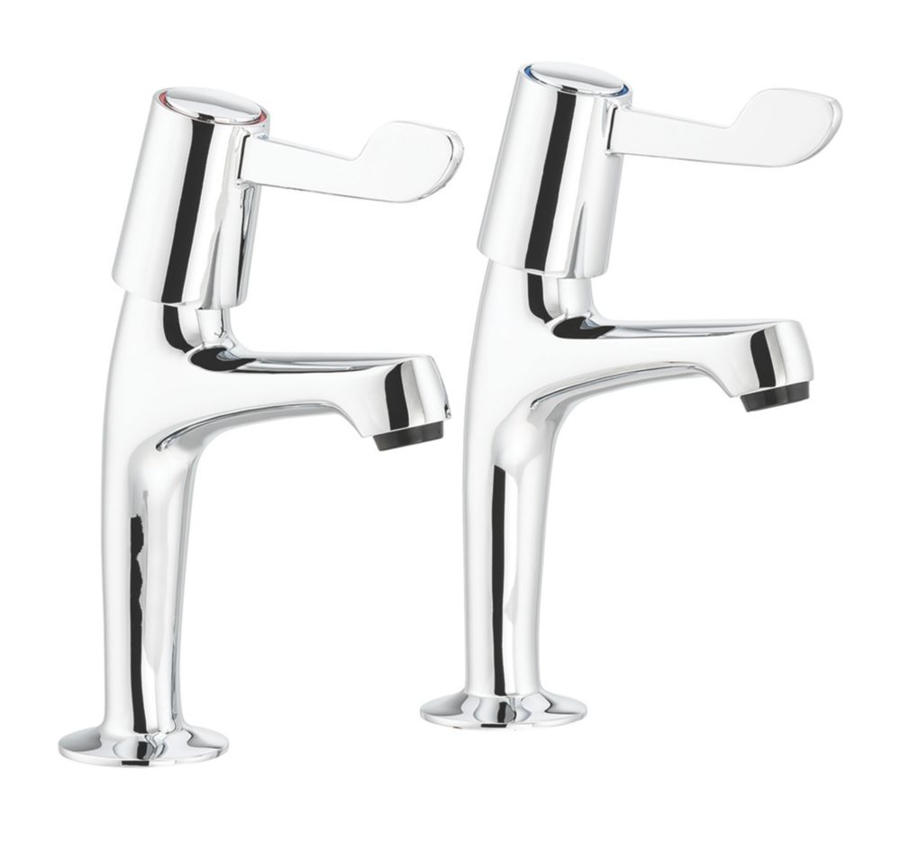 Image of Streame by Abode Pillar Dual-Lever Taps Chrome 