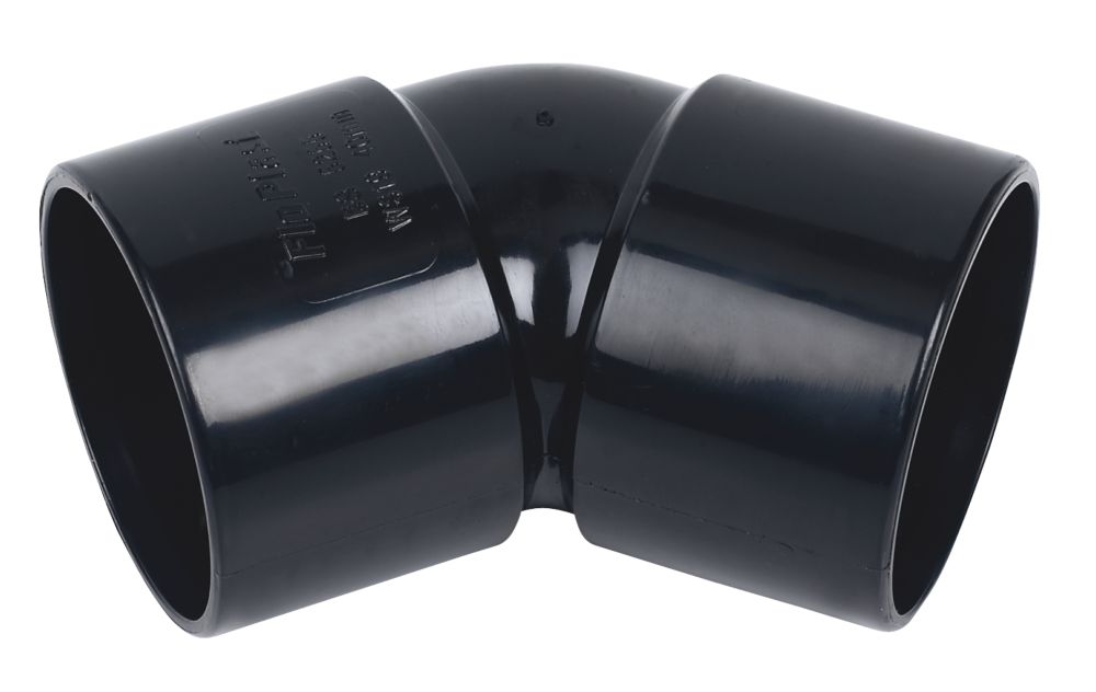 Image of FloPlast Solvent Weld Bends 135Â° Black 40mm 5 Pack 