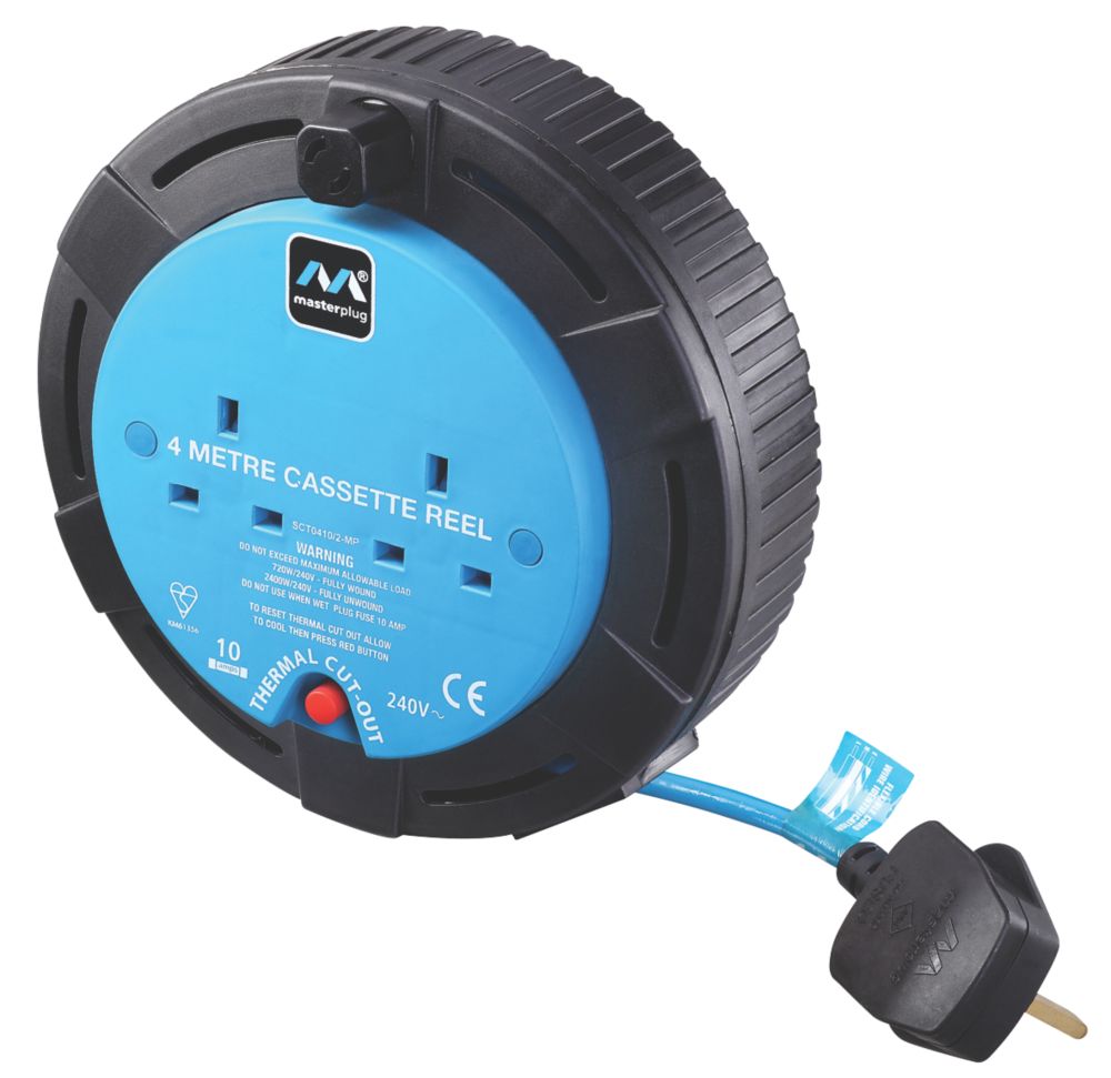 Image of Masterplug SCT0410/2-XD 10A 2-Gang 4m Cable Reel 240V 