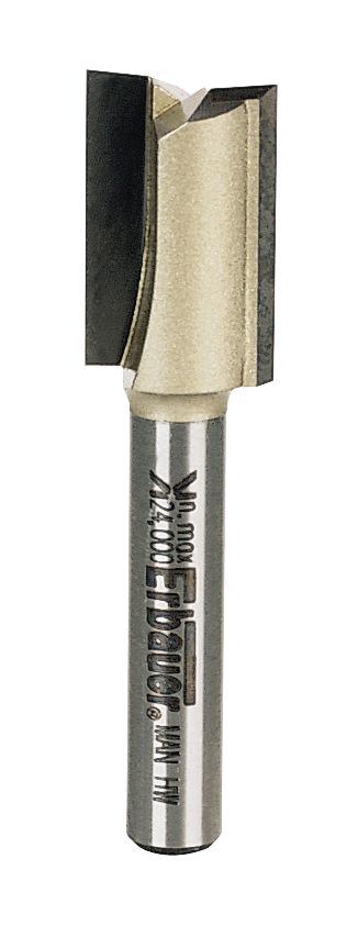 Image of Erbauer 1/4" Shank Double-Flute Straight Router Cutter 12.7mm x 19mm 