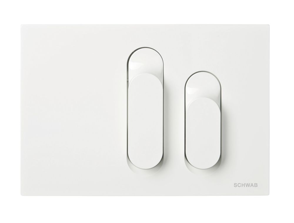 Image of Fluidmaster Schwab Dura 634684 Dual-Flush Flushing Plate White 