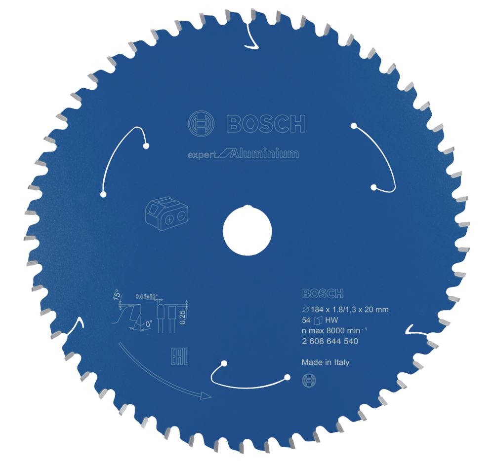Image of Bosch Expert Aluminium Circular Saw Blade 184mm x 20mm 54T 