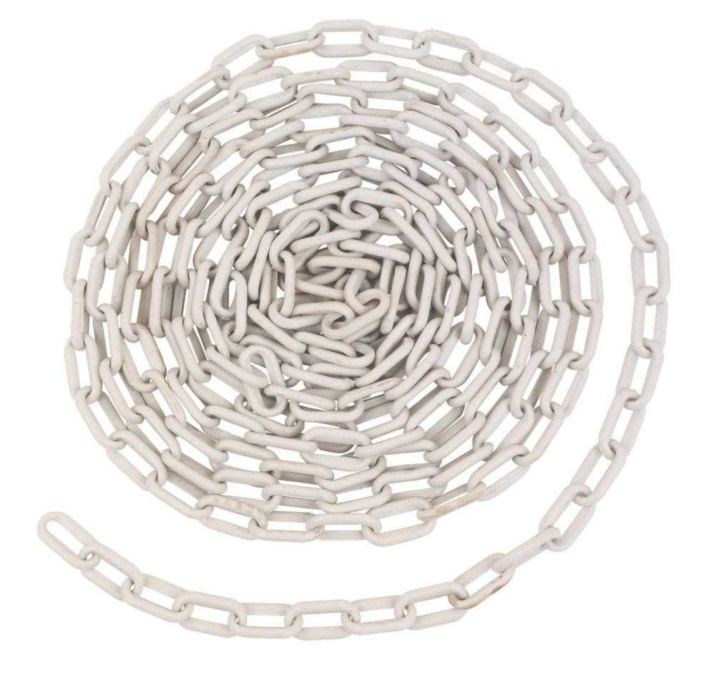Image of JSP Plastic Barrier Chain 5m x 6mm White 5m 