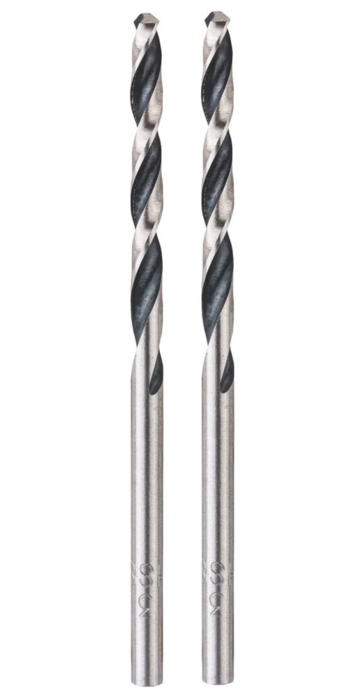 Image of Bosch Straight Shank Drill Bit 3mm x 61mm 2 Pack 