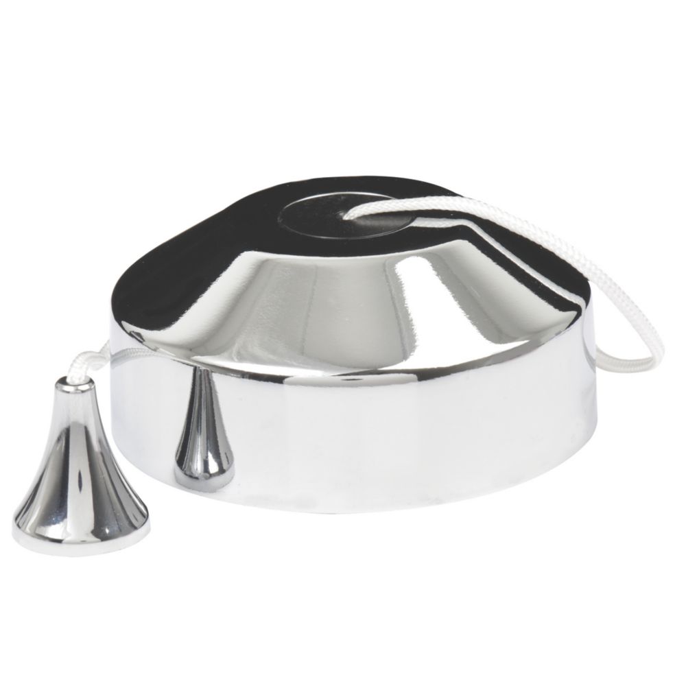 Image of Knightsbridge 10AX 2-Way Pull Cord Switch Polished Chrome 