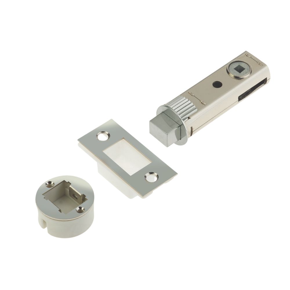 Image of Union Chrome-Plated Tubular Privacy Bolt 73mm Case - 57mm Backset 