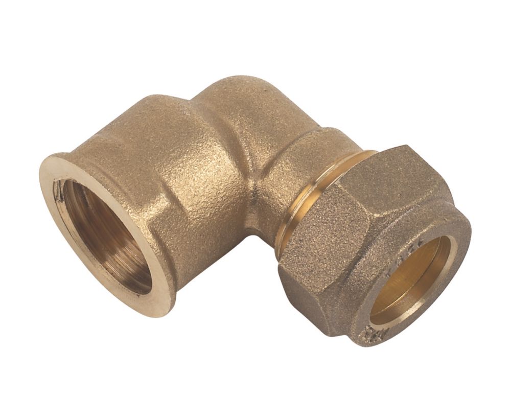 Image of Flomasta Compression Adapting 90Â° Female Elbow 15mm x 1/2" 