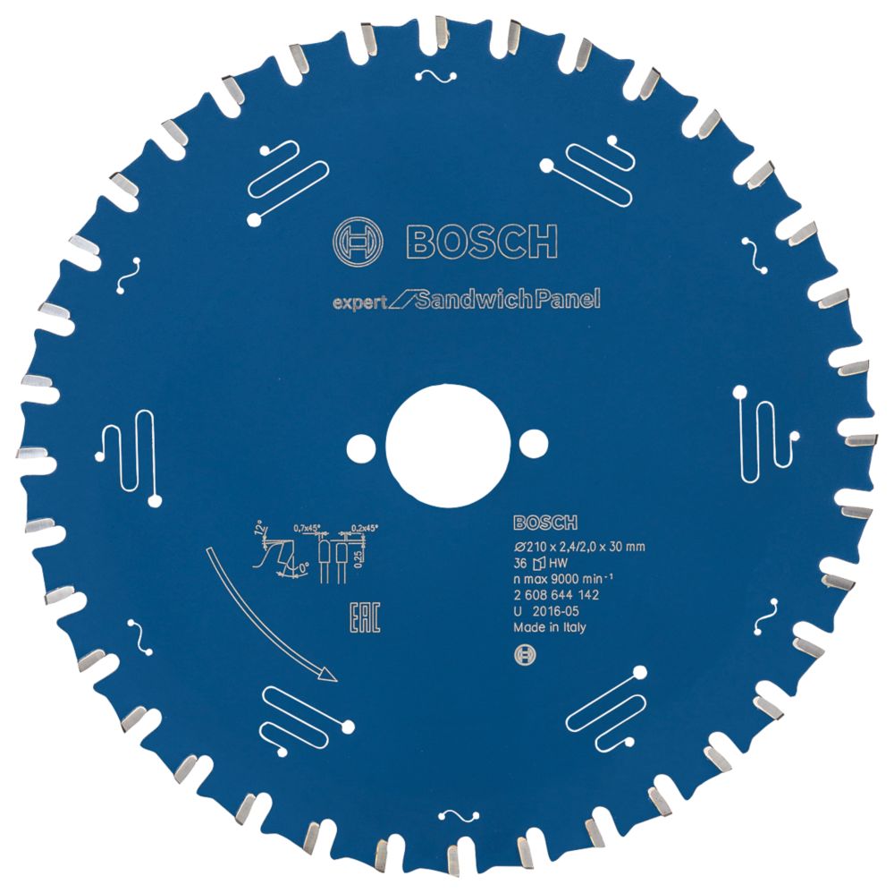 Image of Bosch Expert Sandwich Panel Circular Saw Blade 210mm x 30mm 36T 