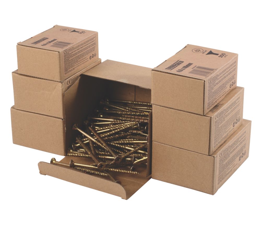 Image of TurboGold PZ Double-Countersunk Wood Screws 1000 Pieces 