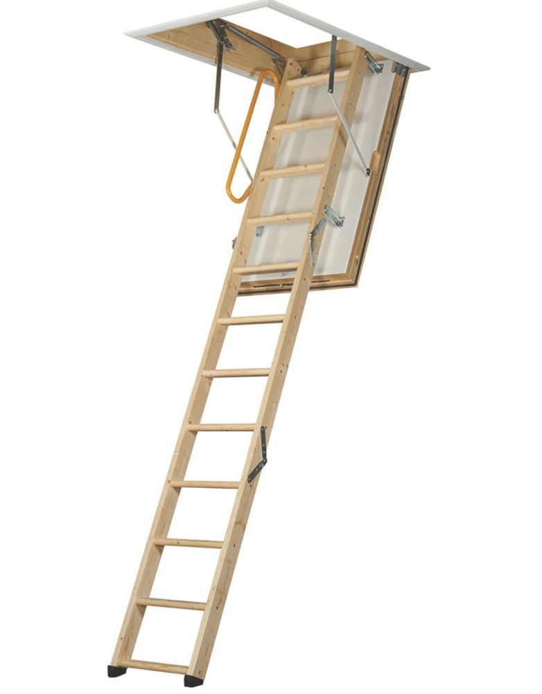 Image of TB Davies LuxFold Insulated 3-Section Timber Loft Ladder 2.8m 