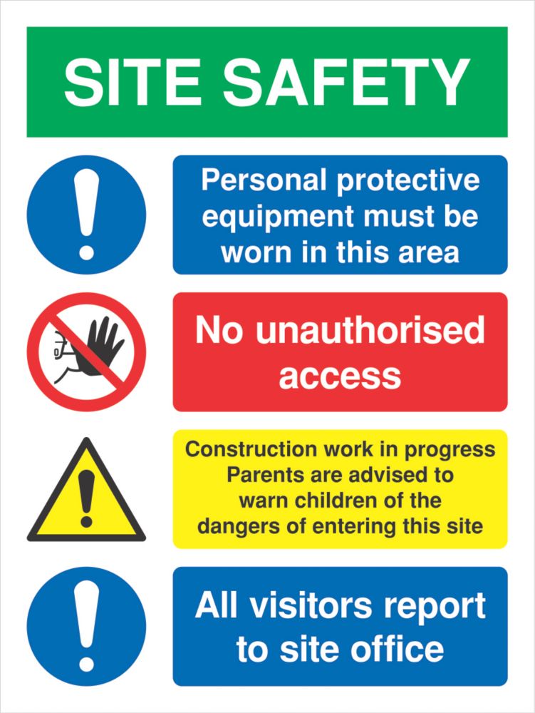 Image of Site Safety Signs 800mm x 600mm 