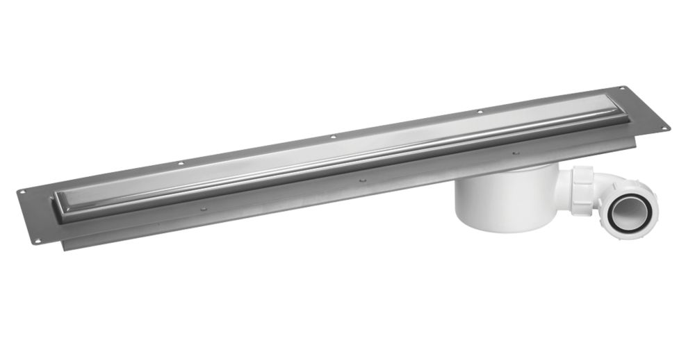 Image of McAlpine CD800-O-P Slimline Channel Drain Polished Stainless Steel 810mm x 88mm 