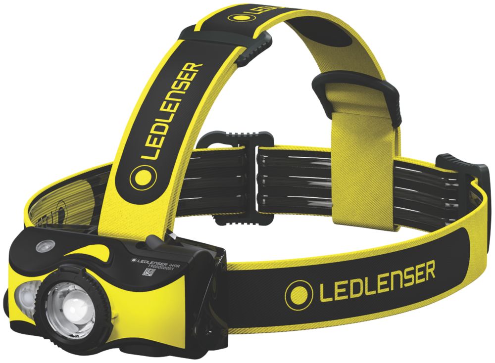 Image of LEDlenser IH9R Rechargeable LED Head Torch Black/Yellow 600lm 