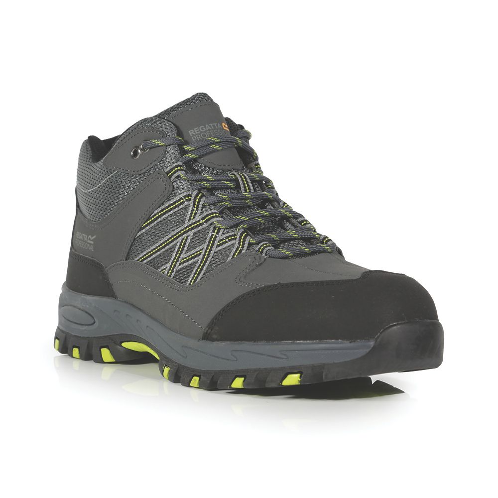 Image of Regatta Sandstone SB Safety Boots Briar/Lime Size 10 
