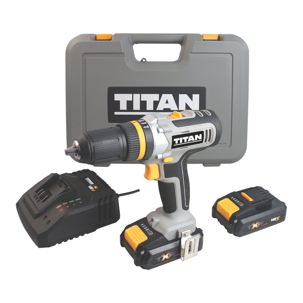 Image of Titan TTI884COM 18V 2 x 2.0Ah Li-Ion TXP Cordless Combi Drill 