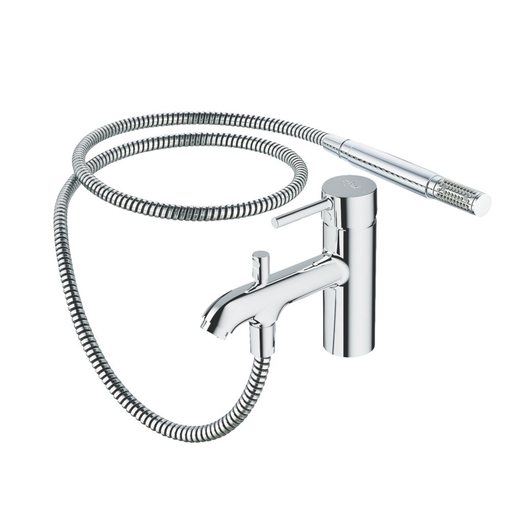 Image of Ideal Standard Ceraline Deck-Mounted Bath Shower Mixer Chrome 