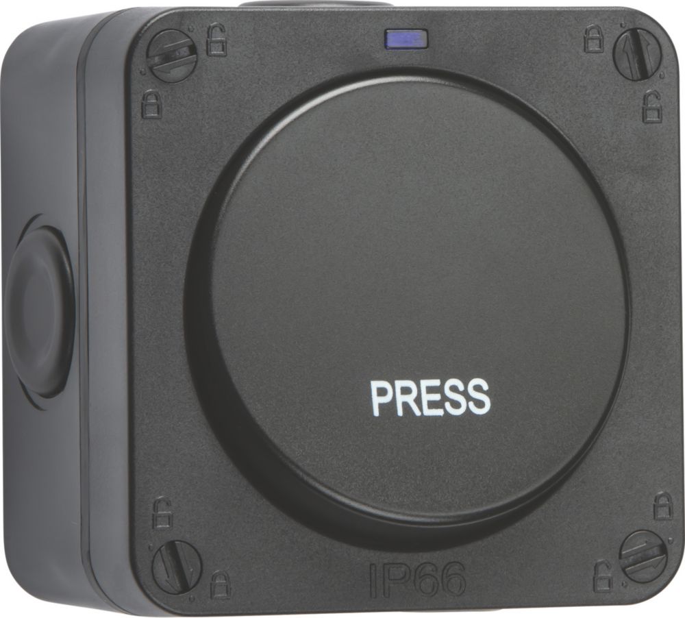 Image of Knightsbridge IP66 20AX 1-Gang 1-Way Weatherproof Outdoor Retractive Switch 