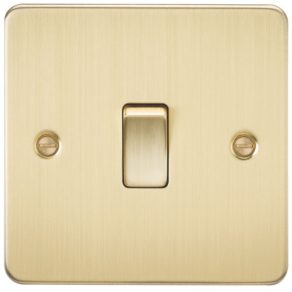 Image of Knightsbridge 20A 1-Gang DP Control Switch Brushed Brass 