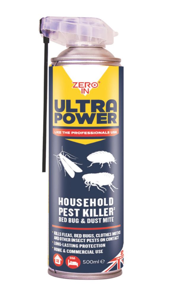 Image of Zero In Ultra Power Bed Bug & Dust Mite Spray Killer 500ml 