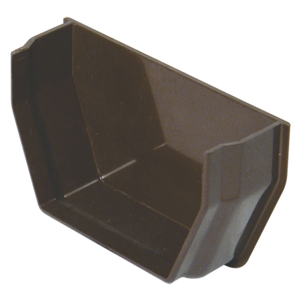 Image of FloPlast Square Internal Stop End Brown 112mm 