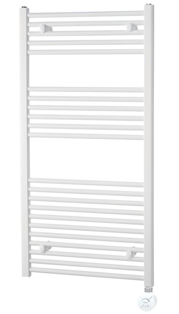 Image of Towelrads Richmond Electric Towel Radiator with Thermostatic Heating Element 1186mm x 450mm White 1365BTU 
